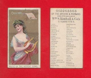 1889 Kimball - N188 Goddesses Of The Greeks & Romans - Calliope Ex,