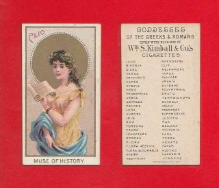 1889 Kimball - N188 Goddesses Of The Greeks & Romans - Clio Ex,