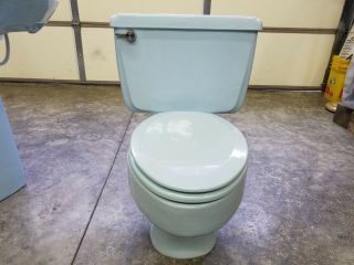Vintage Complete American Standard Toilet Dresden Blue Color