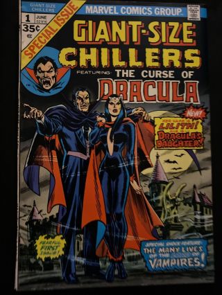 Giant - Size Chillers 1 Curse Of Dracula First Appearance Lilith Marvel 1974