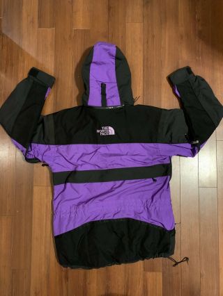 Vintage 90s North Face Steep Tech Jacket Size Large Black & Purple 2