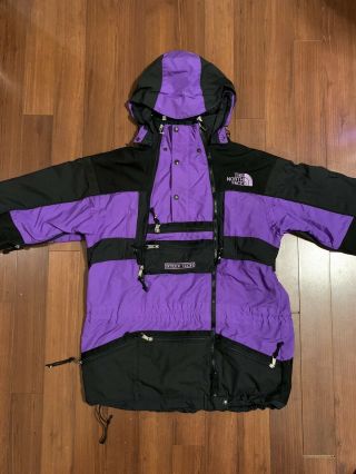 Vintage 90s North Face Steep Tech Jacket Size Large Black & Purple 3