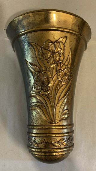 Vintage Gold Wall Vase/planter Homco