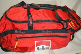 Marlboro Duffle Bag Travel Bag With Wheels Vintage