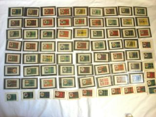 110 X Antique Silk Cigarette Cards -  