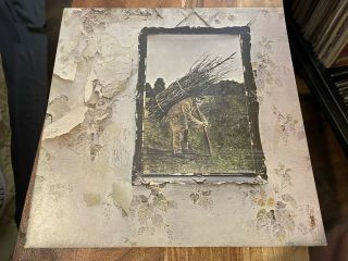 Led Zeppelin 4 Iv Lp Record Sd 7208 1974 Presswell Pr Zoso Untitled Vinyl Record