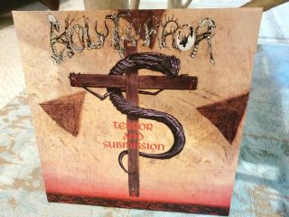 Holy Terror: Terror And Submission Lp Vinyl Record 2008 - Red Vinyl