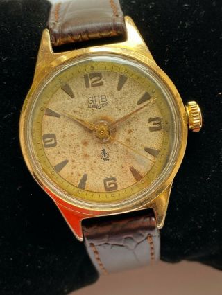Vintage Rare Beatiful Watch Gub Glashutte Jewels Cal.  60.  3 Au 20 Rrr Germany