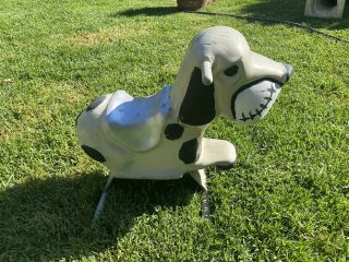 Vintage Playground Spring Ride Cast Aluminum Dog “snoopy”