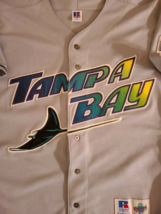 Vtg 90s Russell Athletic Tampa Bay Devil Rays Authentic MLB Jersey Mens 44 3