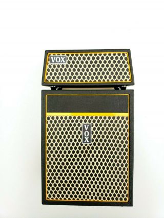 Miniature Vox Classic Amplifiers.  Miniature Guitar Set.  For Display Only
