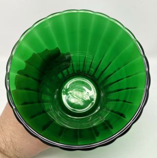 Vintage Napco Emerald Green Ribbed Vase 1161 Cleveland Ohio Usa