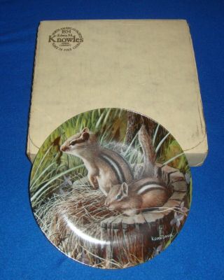 Knowles Collector Plate The Chipmunk Friends Of The Forest Kevin Daniel W/box