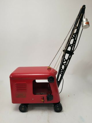 Keystone Ride Em Ride On Magnetic Crane Antique 1940s Pressed Steel Rare Vtg Toy