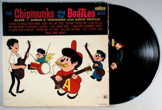 Chipmunks - Sing The Beatles Hits (1964) Vinyl Lp •play - Graded•