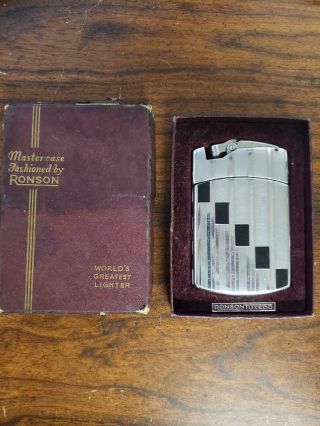 Vintage Ronson Enameled Mastercase Lighter & Cigarette Case
