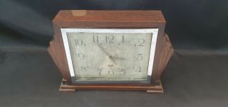 Lovely Vintage Genalex Electric Art Deco Mantel Clock For Restoration - S&r