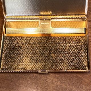 Vintage Textured Gold Tone Cigarette Case Made In Switzerland 5 