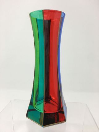 Venetian Glass Bud Vase,  Swatch,  Decorative Flower Vase,  Made In Italy
