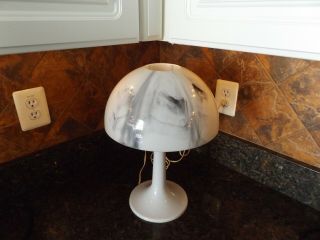 Vintage Mcm Gilbert Softlite Swirl Plastic Mushroom Lamp