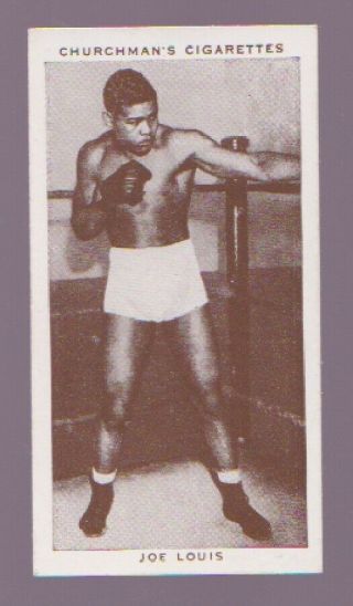 Churchman Boxing Personalities Cigarette Card 26 1938 - Joe Louis