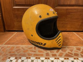Bell Moto 3 Motocross Helmet - Yellow Estate Find Please Read