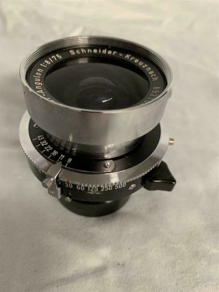Vintage Schneider - Kreuznach Sinar - Angulon 75mm F/8 Camera Lens 8921046