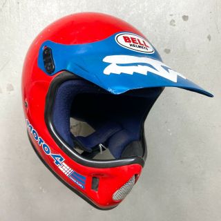 Vintage 1985 Bell Moto 4 Motocross Helmet W/ Fox Racing Decals 7 1/8 - Johnson 3