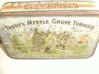 Very Rare Vintage " Taddys & Co Myrtle Grove Tobacco Tin "