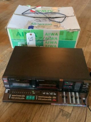 Vtg Aiwa Ad - Wx 220 Stereo Double Cassette Deck