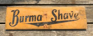 Rare Antique Vintage Burma Shave Wood Wooden Sign Painted Barber Advertising 1