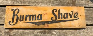 Rare Antique Vintage Burma Shave Wood Wooden Sign Painted Barber Advertising 2
