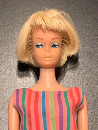 Vintage Barbie American Girl Pale Platinum Blonde Doll - With Swimsuit