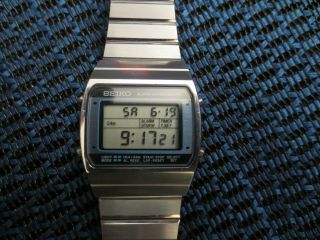 Vintage Rare Seiko A939 - 5010 Quartz Chrono Alarm Lcd Watch 1980 