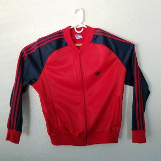 Vintage 80s Adidas Atp Keyrolan Tracksuit Jacket Pants Trefoil Navy Red L