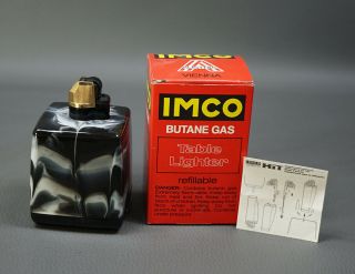 Vintage Imco Austria G55 R Butane Gas Lighter Table Holder W/box