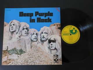 Deep Purple Deep Purple In Rock 12 " Vinyl Album 1970?? Harvest (fame) Re - Issue?
