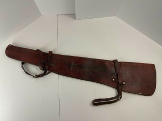 Vintage Eubanks Pioneer Leather Carrying Case Sleeve Scabbard For Hunting Rifle