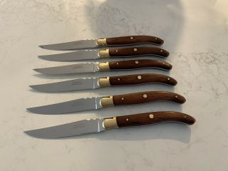 Laguiole Claude Dozorme Set Of 6 Vintage Steak Knives