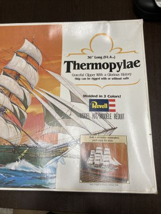Vintage Thermopylae 1868 Clipper Ship Revell 5610 Sailing Ship 36 