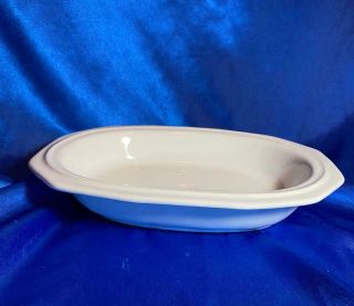 Pfaltzgraff Heritage White Oval Serving / Vegetable Bowl Made In Usa 10 7/8 "