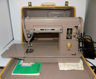 Vintage Singer 301a Portable Heavy Duty Gear Drive Sewing Machine W/ Case