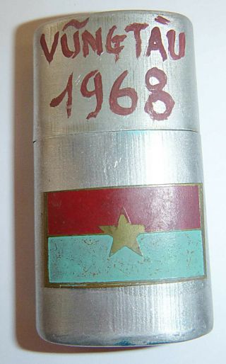 1968 - Tet - Viet Cong Lighter - Vung Tau - Flag - Vietnam War - Vc - Nlf,  5295