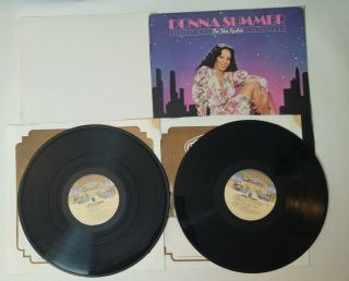 Donna Summer On The Radio Greatest Hits Vol.  I Ii Nblp - 2 - 7191 Lp & Poster Vg,  /g,