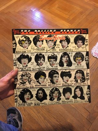 Rolling Stones - Some Girls Vinyl Lp 1978 Die - Cut Cover Lucille Ball Vg