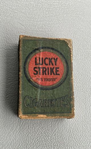Vintage Lucky Strike Tobacco Matches Cigarettes Empty Box 1940 