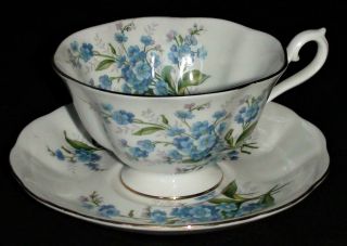 Vintage Royal Albert China Cup And Saucer Forget - Me - Not