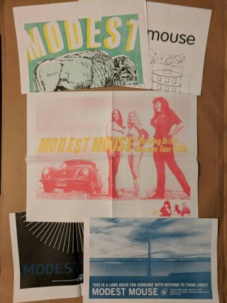 Modest Mouse Poster Set Of 5 Vintage 90s Including Banned Rare