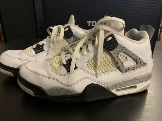 Jordan 4 Retro Og White Cement 2016 Vintage Nike 840606 - 192 Size 10.  5