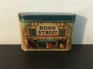 Vintage Empty Bond Street Sample Pocket Tobacco Tin - A